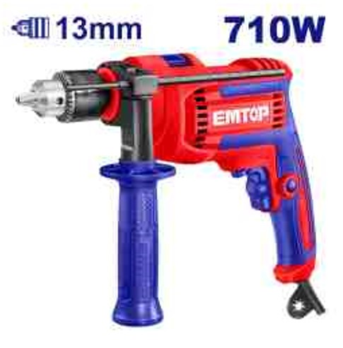 EMDL0716, Impact drill - AC 220-240V, 710W Professional AC Powered Power Tool with Multi-Function Capability